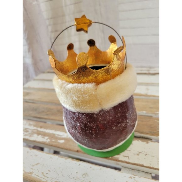 Dept 56 King bucket bag paper mache lantern decor unique - Picture 3 of 8